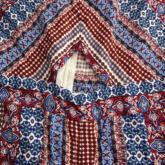 Shinestar Sleeveless Boho Print Jumpsuit Adjustable Straps Size XL Pants Western - Picture 10 of 12